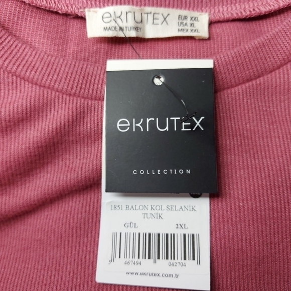 Ekrutex Dusty Rose Tunic Size XL - Picture 5 of 7